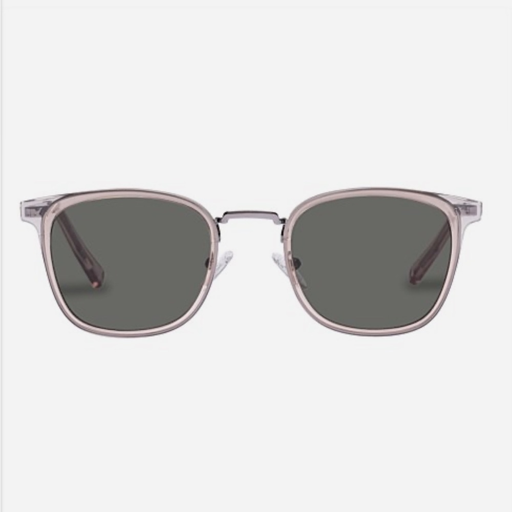 Le Specs Racketeer Clear Square Sunglasses – Unisex Trendy Frames